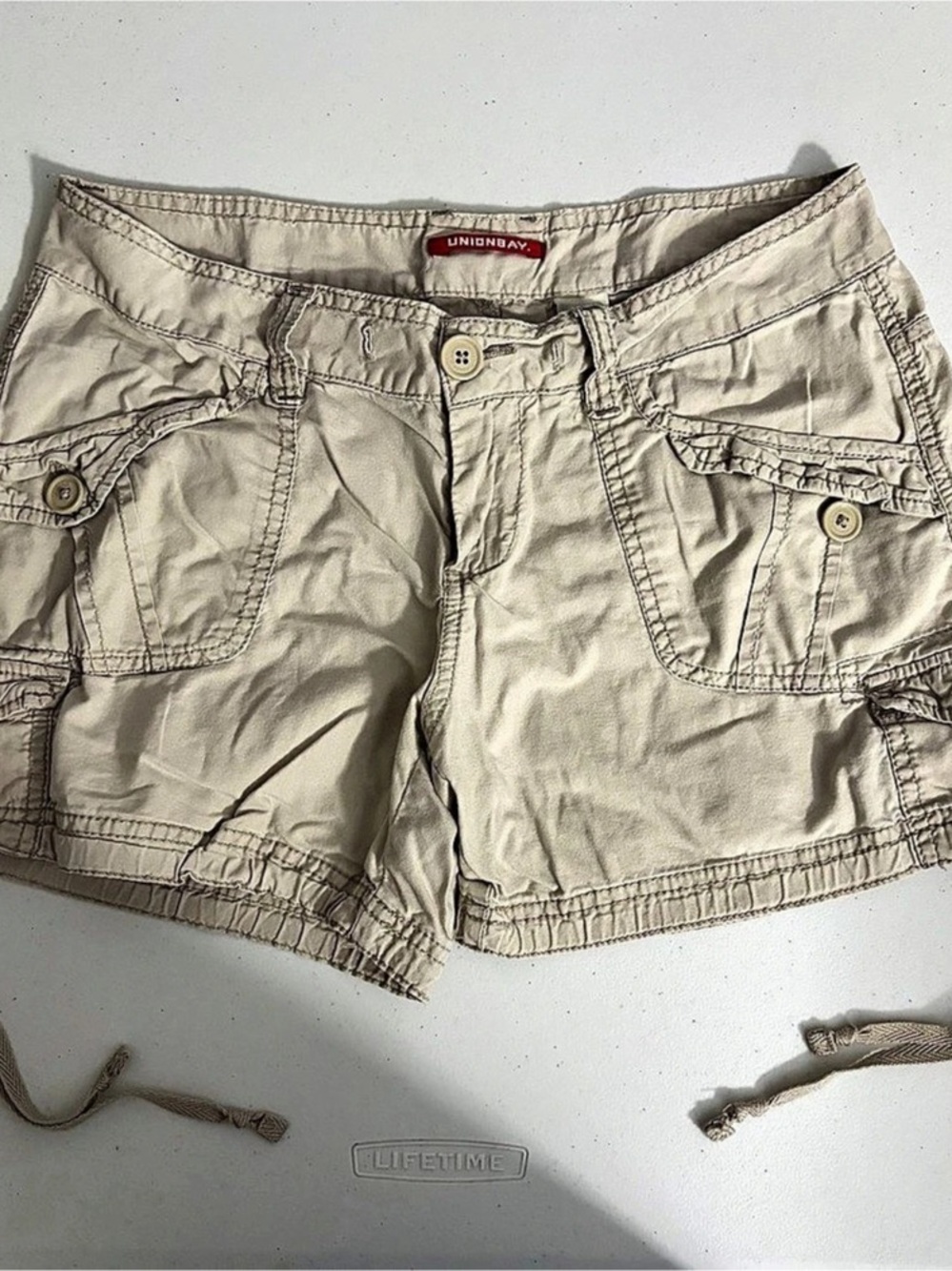 Unionbay Cargo Shorts Cotton Beige Size 7